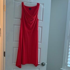 Ann Taylor Red Asymmetrical Dress